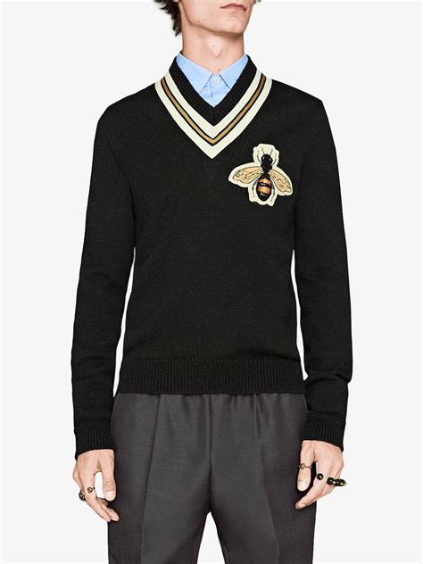 gucci men's bee sweater|Gucci sweater price.